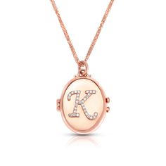 Push Present, Rose Gold Initial, Diamond Locket, Push Presents, Present Birthday, Gold C, Gold N, Gold G, Sparkling Diamond