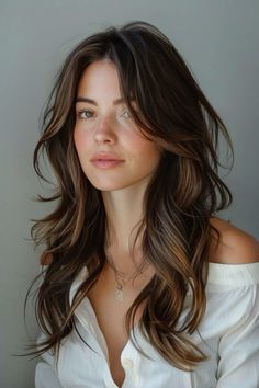 Long Hairstyles Oval Face, Ashtin Earle Hair, Brunette Fine Hair, Long Hair With Curtain Bangs And Layers, Blond Balayage, Long Hair With Bangs, Long Layered Hair, Haircuts For Long Hair