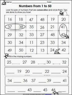 numbers from 1 to 60 worksheet for kids with pictures on the front and back