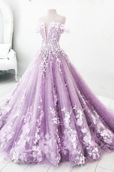 Puffy Prom Dresses, Floral Evening Gown, Lace Long Prom Dress, Formal Ball Gown, Beaded Prom Dress, Ball Gowns Evening, فستان سهرة, Beauty Dress, Ball Gowns Prom