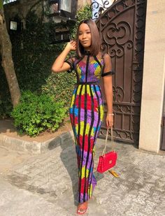 African Print Long Dress, Ankara Clothing, African Fashion Designers, Ankara Gown Styles, Gaun Fashion