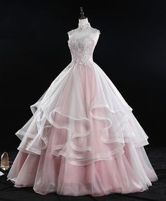 Rose couche de cou rose en dentelle longue sweet 16 robes de bal rose en dentelle en tulle Long Sweet 16 Dresses, Pink Sweet 16 Dress, Online Wedding Dress Shopping, Prom Dress Pink, Pink Sweet 16, Lace Long Prom Dress, Sweet 16 Dress, 16 Dress, Corset Dress Prom