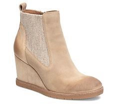 Sleek and chic, this streamlined wedge bootie is designed to take on life in style while elevating your ensemble and your height. From Sofft. Wedge Boot, Cow Leather, Leather Upper, Wedges, Fashion Shoes, Shoe Boots, Boots, Heels