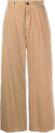 Brown Cropped Pants With Pockets, Brown Cropped Leg Pants With Pockets, High Waist Brown Cotton Wide Leg Pants, Beige Cotton Cropped Pants, Beige Cotton Cropped Wide Leg Pants, Beige Cropped Cotton Pants, Beige Cropped Leg Wide Pants In Cotton, Beige Cropped Wide Leg Cotton Pants, Beige Wide-leg Workwear Jeans