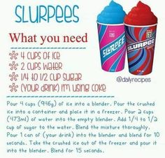 an advertisement for slurpees is shown in the advertiser's manual