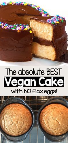 the best vegan cake with no flax eggs