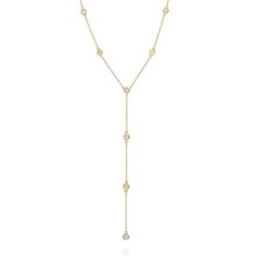 Diamond Lariat Necklace / 14k Gold and Diamond Lariat Necklace / Dainty Lariat Necklace / Diamond Statement Necklace / Bridal Gift / Gold Lariat Necklace, Gold Diamond Jewelry, Special Jewelry, Bezel Diamond, Lariat Necklace, Rose Gold Diamonds, Quality Diamonds, Diamond Sizes, Watch Necklace