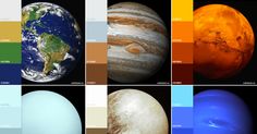 an image of the planets in different colors