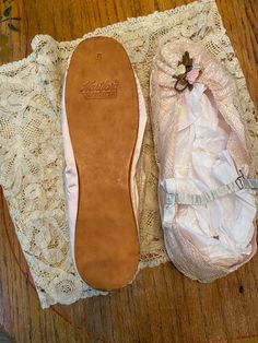 Very rare ribbon work shoes that have never been worn. Shoes Ribbon, Shoe Pattern, Ribbon Work, Antique Buttons, Oct 30, Flower Applique, Lily Flower, Slipper Boots, Silk Ribbon