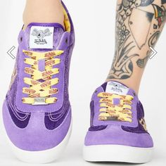 Von Dutch Purple Velvet Sneakers. You're Bae From The Block In These Classic Sneakers That Have A Supa Soft Velvet Material, Emboridered Logos N' Front Lace Up Closures. Brand New Size 8 Woman’s Purple Lace-up Sneakers With Gum Sole, Dutch Shoes, Pink High Tops, Motorcycle Shoes, Velvet Sneakers, Yellow Sneakers, Purple Sneakers, Velvet Shoes, Von Dutch