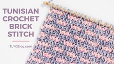 an image of a crochet stitch with the text, turkish crochet brick stitch