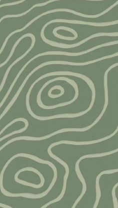 a green and white wallpaper with wavy lines on it's surface, as well as an abstract design