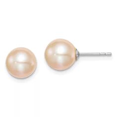 Pink Round, Freshwater Cultured Pearls, Pearl Stud Earrings, Fine Jewelry Gift, Pearl Studs, Cultured Pearls, Fresh Water, Gifts For Women, Online Store