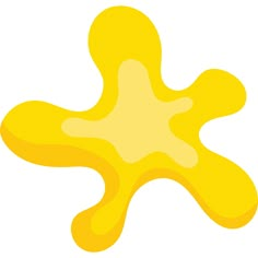 an orange and yellow object on a white background