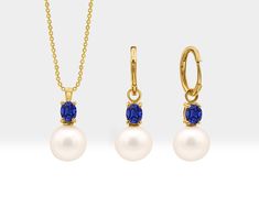 This Pearl Necklace and Earrings Set is a beautiful jewelry set are made from 14K solid gold, with the addition of oval cut sapphire. This combination of pearls, gold, and sapphire can create a classic and elegant look, perfect for bridal jewelry. 4,90 mm Sapphire Necklace  Sapphire           :     App.  0,22 ct   Pearl                  :     1 piece (9,00 mm) Gram                 :      App.   1,68 GR Product Code  :      LS00006PS Earring  Sapphire            :      App.  0, 45 ct  Pearl Gold Oval Jewelry Set For Wedding, Oval Gold Jewelry Set For Wedding, Formal Gold Oval Jewelry Set, Formal Oval Gold Jewelry Set, Formal Yellow Gold Jewelry Sets, Formal Yellow Gold Jewelry Sets With Gemstones, Formal Yellow Gold Gemstone Jewelry Sets, Formal Hallmarked Yellow Gold Jewelry Sets, Yellow Gold Jewelry Sets With Matching Earrings