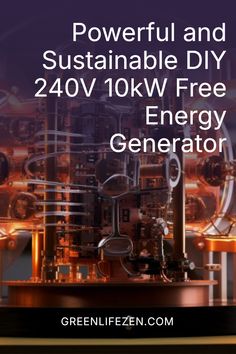 an image of the power plant with text reading powerful and suitable diy 240v 10kw free energy generator