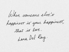 a piece of paper with writing on it that says, when someone else's happiness is