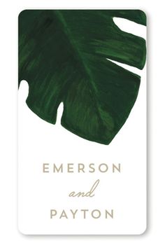 a card with the words emerson and payon on it