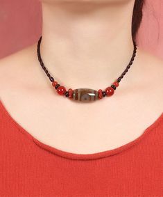 Classy Red Agate Coloured Glaze Pearl NecklaceMade of fine Agate Coloured Glaze Pearl.Length: 45cm/17.55". Matches easily with daily hairstyle, dresses & Shirts Pearl Necklace, Glaze, Agate, Hair Styles, Red, Dresses