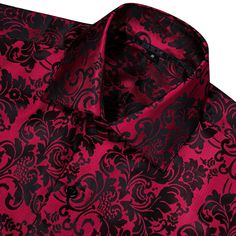 Silk Shirt For Men, Black Floral Shirt, Red Shirt Dress, Black Floral Dress, Fathers Day Sale, Shirt Fits, Button Down Dress, Classic Dress, Floral Shirt