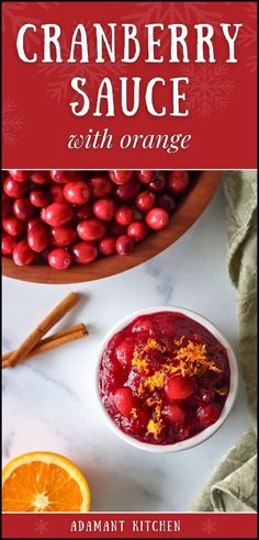 cranberry sauce with orange in a bowl