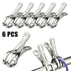 six pairs of stainless steel cable cutters with blue cord on each side and 6 pcs