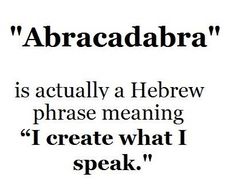 an image with the words abracadabra in black and white, on top of it