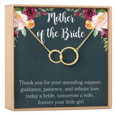 Mother of the Bride Necklace Bride Quotes, Dear Ava, Bride Necklace, 1 Rose, Chain Extenders, Blank Card, Stamped Jewelry, Foil Stamping, Heartfelt Gifts