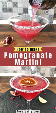 how to make pomegranate martini for christmas