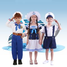 US $7.78 - 8.99/ Piece-Factory price Usage	Halloween Kids Party Cosplay Performance Packing	1pc/Opp Bag Size	S-XL Keywords	Boys Girls Halloween Navy Outfit Sailors Costume Logo	Customsized OEM & ODM	Accpected Sample	Availabe Delivery time	5-7 Working Days Shipping	DHL\EMS\UPS\FEDEX\by Sea\by Air Career Day Costumes, Sailors Costume, Captain Clothes, Costume School Uniform, Sailor Halloween, Halloween Costume Game, Career Costumes, Kids Role Play, Sailor Uniform