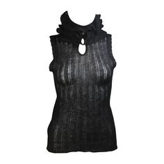 This Chanel Sleeveless Turtleneck Is Composed Of A Light Weight Black Mohair Blend. There Are Center Front Button Closures At The Neck. In Excellent Condition. Made In Italy. **Please Cross-Reference Measurements For Personal Accuracy. Measurements (Approximately) Size 42 Length: 22" Bust: 28"-40" Waist: 26"-36" Clothing Blouses, Dream Wishlist, Vintage Blouses, Chanel Dress, Sleeveless Turtleneck, Black Turtleneck, Turtle Neck Dress, Alternative Outfits, 2024 Fashion