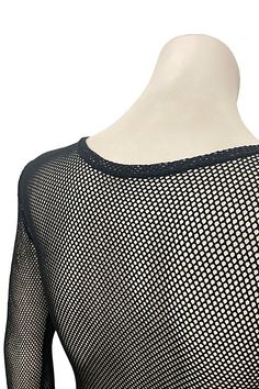 **Please note all sales are final.** Super hot, vintage Contempo Casuals fishnet mesh bodysuits. Bodysuits have a ton of stretch but we recommend going a size up. If you are usually a small go for medium, if you are extra small for the small! Two sizes available. Small fits like XS, Medium fits like small! Old stock (new but vintage), excellent condition. Please remember that vintage means an item is old and usually pre-loved/worn, unless otherwise noted. We work hard to give an accurate descrip Summer Long Sleeve Mesh Bodysuit, Mesh Bodysuit With Mesh Sleeves For Night Out, Evening Stretch Mesh Bodysuit, Black Bodysuit With Mesh Sleeves For Summer, Black Mesh Bodysuit With Mesh Sleeves, Black Summer Bodysuit With Mesh Sleeves, Black Mesh Sleeves Bodysuit For Summer, Fishnet Mesh Top For Night Out, Black Bodysuit With Mesh Sleeves For Evening