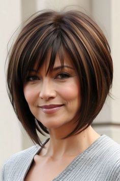 Short Chin Length Hair With Bangs, Stacked Bob With Side Bangs, Haircut Women Over 50, Choppy Chin Length Hair, Chin Length Hair With Layers, Chin Length Bob With Bangs, Chin Length Bob Hairstyles, Hair Plaits