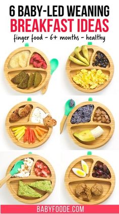 six baby - led weaning breakfast ideas for toddlers to eat in the morning