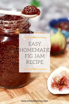 homemade fig jam recipe in a mason jar