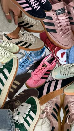 Shoes, adidas, adidas sambas, collage, fashion Adidas Shoe Collection, Spezial Adidas Shoes, Adidas Shoes Aesthetic, Shoes Collage, Adidas Aesthetic, Cute Girly Things, Sambas Adidas, Cute Adidas, Adidas Retro