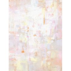 an abstract painting with white and pink colors