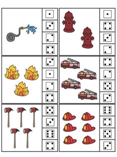 worksheet with fire hydrant and cars