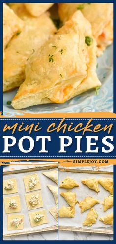 Mini Chicken Pot Pies, comfort food, family dinner ideas for tonight Mini Chicken Pot Pies With Crescent Rolls, Chicken Pot Pie Turnovers Easy, Pot Pie Appetizers, Chicken Pot Pie Pockets Easy, Chicken Pot Pie Hand Pies Puff Pastries, Handheld Chicken Pot Pie, Chicken Pot Pie Braid, Chicken Pot Pie Appetizers, Hand Held Chicken Pot Pie