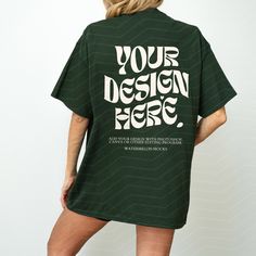 Green T-shirt For Party, T Shirt Model, Free Tshirt, Shirt Model, Green Tshirt, Shirt Mockup, Save Image, Design Store, Forest Green