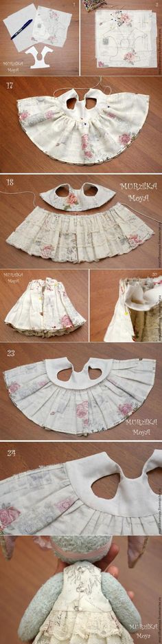 instructions to make a doll's dress out of fabric