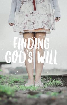 a woman standing on top of a train track with the words finding god's will