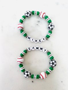 Customize yours today!! Soccer Bracelet, Basketball Bracelet, Boy Bracelet, Baseball Bracelet, Football Bracelet, Boys Bracelets, Sports Boys, Sports Bracelet, Basketball