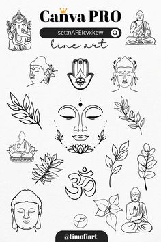 an image of various symbols and faces on a white background