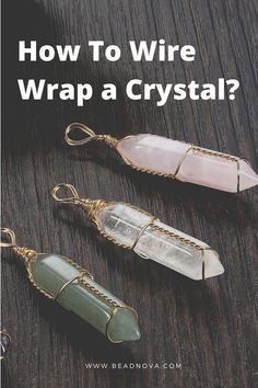 Making Jewelry With Crystals, Wire Wrapping For Beginners Simple, Diy Crystal Jewelry Necklaces, Crystal Ideas Diy, Gemstone Wire Wrapping, Crystal Point Pendant, Wire Wrap Raw Crystals, Crystal Jewellery Making, Crystal Wrapped Earrings