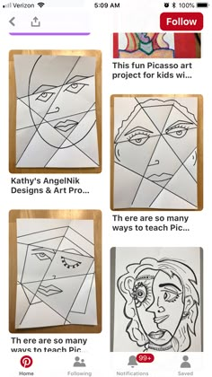 the instructions for how to draw faces on paper with pictures and text below it, which is