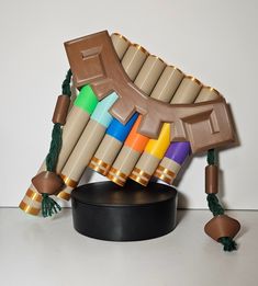 a toy made out of crayons on top of a table