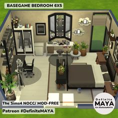 the sims nocc / mod - free apartment is shown in this image