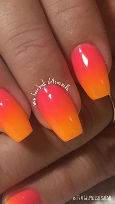 Beach Summer Nails, Summer Nails 2023 Color Trends, Nails 2023 Color Trends, 2023 Color Trends, Summer Nails Short, Coral Nails With Design, Red Ombre Nails, Summer Nails 2023, Cruise Nails