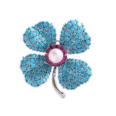 Blue Turquoise Clover Brooch Pin Material: Turquoise + Alloy Size : 11.5 * 4.6cm , Weight: 11.5g Occasion Looking for the perfect accessory to add a touch of elegance to any outfit? Look no further than our Blue Turquoise Clover Brooch Pin! Whether you're dressing up for a wedding, party, office event, or just want to add a pop of color to your casual look, our high-end brooch is the perfect choice. With its stunning four-leaf clover design and top-notch quality, it's sure to make a statement an Blue Flower-shaped Jewelry Brooch, Blue Floral Brooch Jewelry, Turquoise Brooch Jewelry Gift, Clover Brooch, Rebecca Black, Clover Design, Screen Color, Photography Lighting, Hand Craft